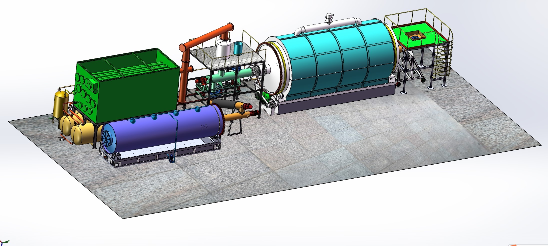 Semi-Continuous pyrolysis Plant